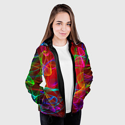 Куртка с капюшоном женская Colored smoke, цвет: 3D-черный — фото 2