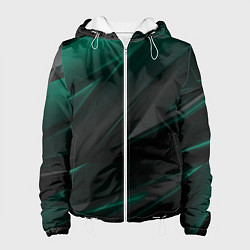 Женская куртка Бирюзовый черный фон