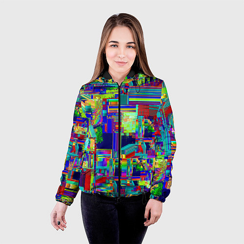 Женская куртка Vanguard fractal pattern / 3D-Черный – фото 4