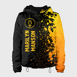 Куртка с капюшоном женская Marilyn Manson - gold gradient, цвет: 3D-черный