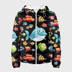 Женская куртка Прикольная акула и другие жители океана