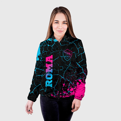 Женская куртка Roma - neon gradient / 3D-Черный – фото 4