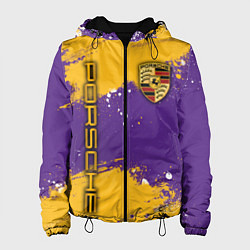 Куртка с капюшоном женская PORSCHE- LAKERS COLORS, цвет: 3D-черный