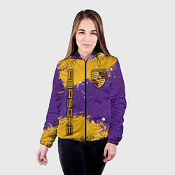 Куртка с капюшоном женская PORSCHE- LAKERS COLORS, цвет: 3D-черный — фото 2