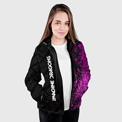 Куртка с капюшоном женская Imagine Dragons Rock Legends, цвет: 3D-черный — фото 2