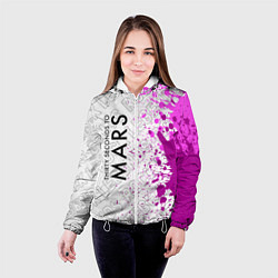 Куртка с капюшоном женская Thirty Seconds to Mars rock legends, цвет: 3D-белый — фото 2