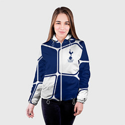 Куртка с капюшоном женская ФК Тоттенхэм абстракция, цвет: 3D-белый — фото 2
