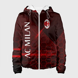 Куртка с капюшоном женская Ac milan Соты, цвет: 3D-белый