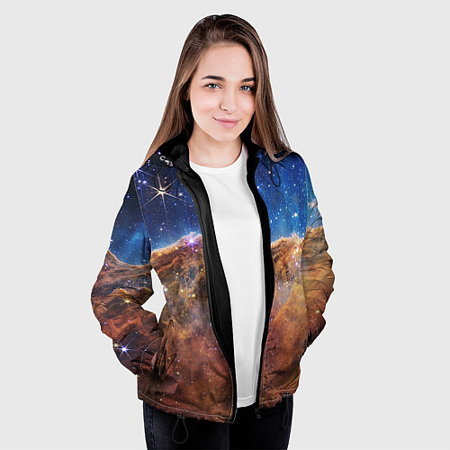 Женская куртка Туманность Киля / 3D-Черный – фото 3