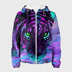 Женская куртка Светящийся неоновый тигр