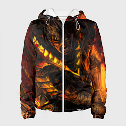 Куртка с капюшоном женская Берсерк Гатс В Огне, цвет: 3D-белый