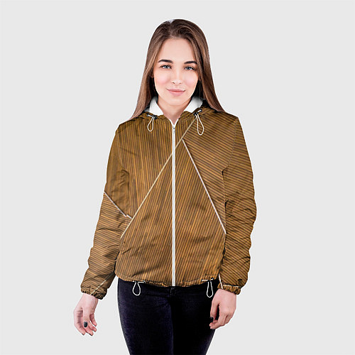 Женская куртка Деревянная броня / 3D-Белый – фото 4