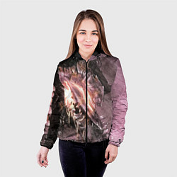 Куртка с капюшоном женская Берсерк Гатс В Доспехах Извергает Огонь, цвет: 3D-черный — фото 2