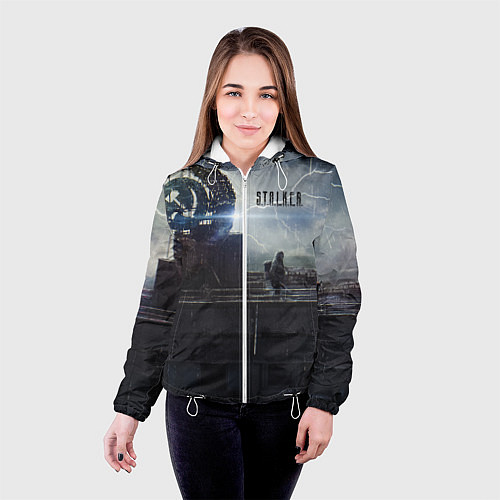 Женская куртка STALKER Герб СССР В Припяти / 3D-Белый – фото 4