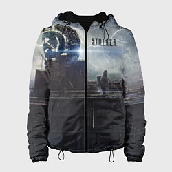 Куртка с капюшоном женская STALKER Герб СССР В Припяти, цвет: 3D-черный