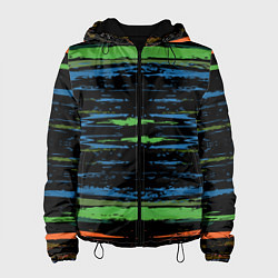 Женская куртка Мазки цветной краской paint strokes abstract