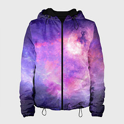 Куртка с капюшоном женская Космическая ветренная вспышка, цвет: 3D-черный