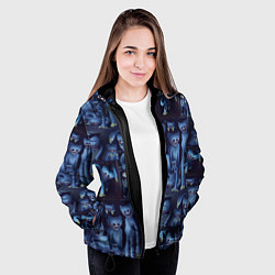 Куртка с капюшоном женская Хагги Вагги паттерн, цвет: 3D-черный — фото 2