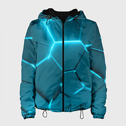 Женская куртка Ледяные неоновые геометрические плиты