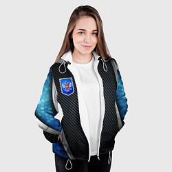 Куртка с капюшоном женская Black & blue Russia, цвет: 3D-белый — фото 2