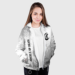 Куртка с капюшоном женская Angels of Death glitch на светлом фоне: надпись, с, цвет: 3D-белый — фото 2
