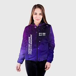 Куртка с капюшоном женская Depeche Mode просто космос, цвет: 3D-черный — фото 2