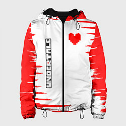 Куртка с капюшоном женская Undertale фриск, цвет: 3D-черный