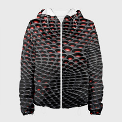 Куртка с капюшоном женская Imitation snake skin - pattern, цвет: 3D-белый