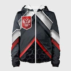 Женская куртка Герб России на объемном фоне