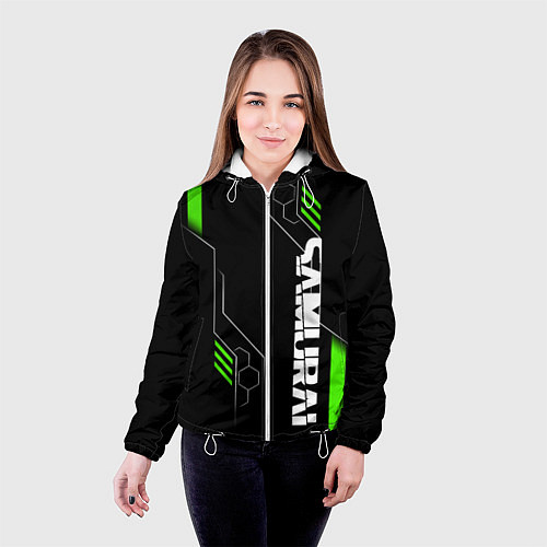 Женская куртка Samurai - Зеленые технологии / 3D-Белый – фото 4