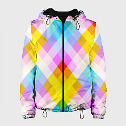 Женская куртка Узор из разноцветных ромбов