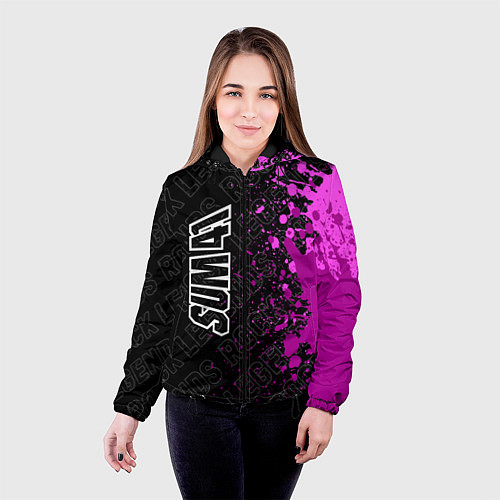 Женская куртка Sum41 rock legends: по-вертикали / 3D-Черный – фото 4
