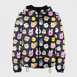 Куртка с капюшоном женская Skzoo pattern, цвет: 3D-черный