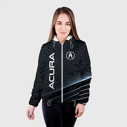 Женская куртка Acura карбон / 3D-Белый – фото 4