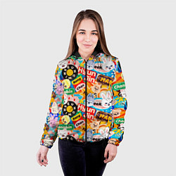 Куртка с капюшоном женская Skzoo stickers characters, цвет: 3D-черный — фото 2