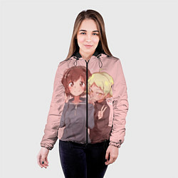 Куртка с капюшоном женская Юкари и Рико, цвет: 3D-черный — фото 2