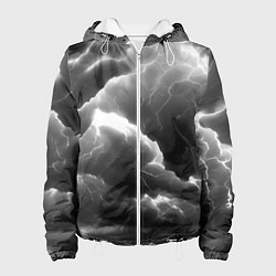 Женская куртка Молнии в черных тучах
