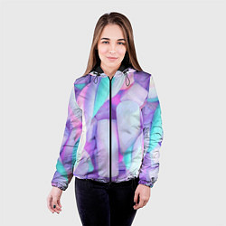 Куртка с капюшоном женская Необычные конфеты, цвет: 3D-черный — фото 2