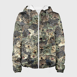 Куртка с капюшоном женская Мануловый камуфляж, цвет: 3D-белый