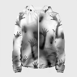Куртка с капюшоном женская Bodies inside behind a white wall, цвет: 3D-белый