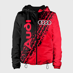Куртка с капюшоном женская Audi, цвет: 3D-черный