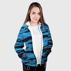 Куртка с капюшоном женская Волны Камуфляж, цвет: 3D-белый — фото 2