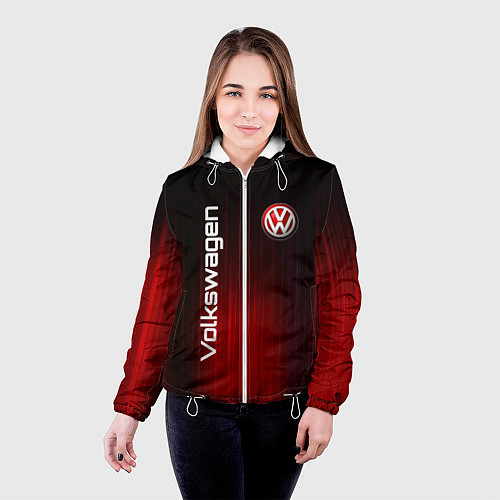 Женская куртка Volkswagen art / 3D-Белый – фото 4