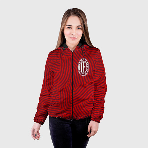 Женская куртка AC Milan отпечатки / 3D-Черный – фото 4
