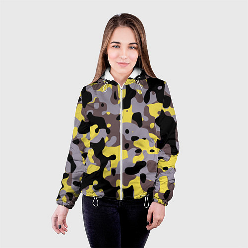 Женская куртка Камуфляж Yellow Stinger / 3D-Белый – фото 4
