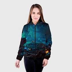 Куртка с капюшоном женская Волшебная ночь, цвет: 3D-черный — фото 2