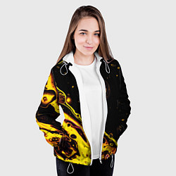 Куртка с капюшоном женская Золотая вода, цвет: 3D-белый — фото 2