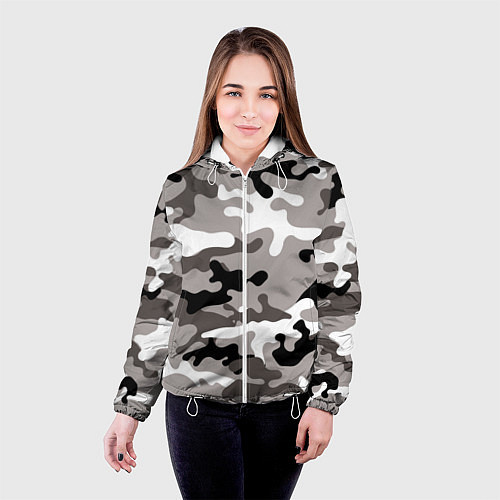 Женская куртка Камуфляж Urban крупный / 3D-Белый – фото 4