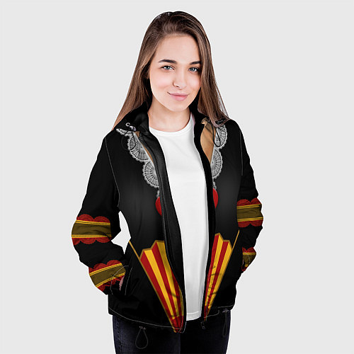 Женская куртка Червонная королева Верх / 3D-Черный – фото 3