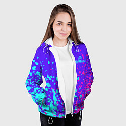 Куртка с капюшоном женская Warframe art, цвет: 3D-белый — фото 2